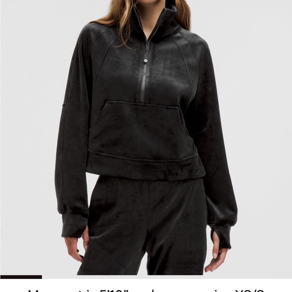 2 Piece Set -Lululemon Scuba Funnel-Neck Half Zip + Straight Leg Pant 7/8 Velvet - Picture 2 of 11